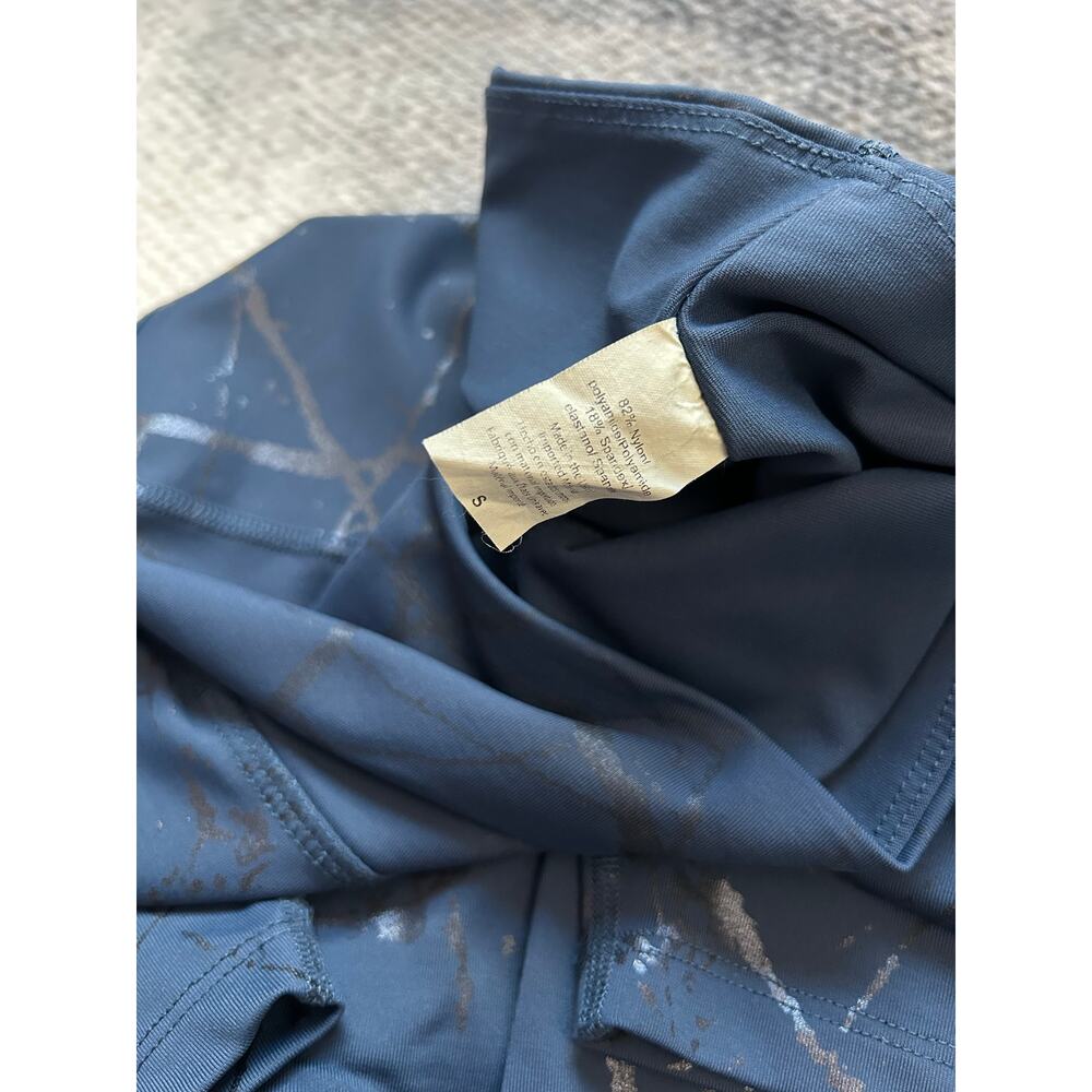 Beyond Yoga Lost Your Marbles High Waisted 7/8 Length Blue Leggings Size Small - Picture 8 of 13